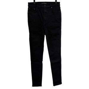 Denim Forum Black Women’s The Lola High Rise Skinny Jeans